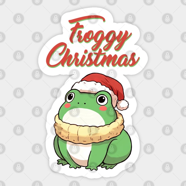 Froggy Christmas Frog Sticker by Takeda_Art